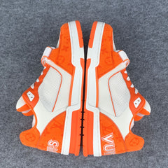 LV Trainer Low ‘Velcro Strap Orange Monogram Denim’: