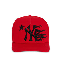 Hellstar NY Rhinestone Snapback Red