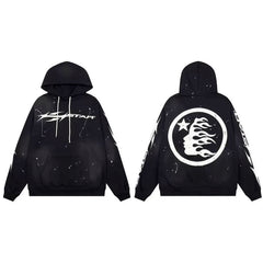 Hellstar American High Street Retro Loose Water Washed Vintage Men's and Women's VTG Hoodies Hoodies Hoodies Ins (39)
