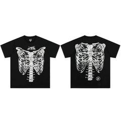 European and American style heavyweight HELLSTAR Hell Star short sleeved men's trendy brand digital graffiti Vintage women's loose T-shirt (7)