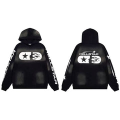 Hellstar American High Street Retro Loose Water Washed Vintage Men's and Women's VTG Hoodies Hoodies Hoodies Ins (23)