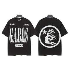 High weight HELLSTAR Hellstar American style trendy short sleeved graffiti vintage niche men's and women's t-shirts (5)