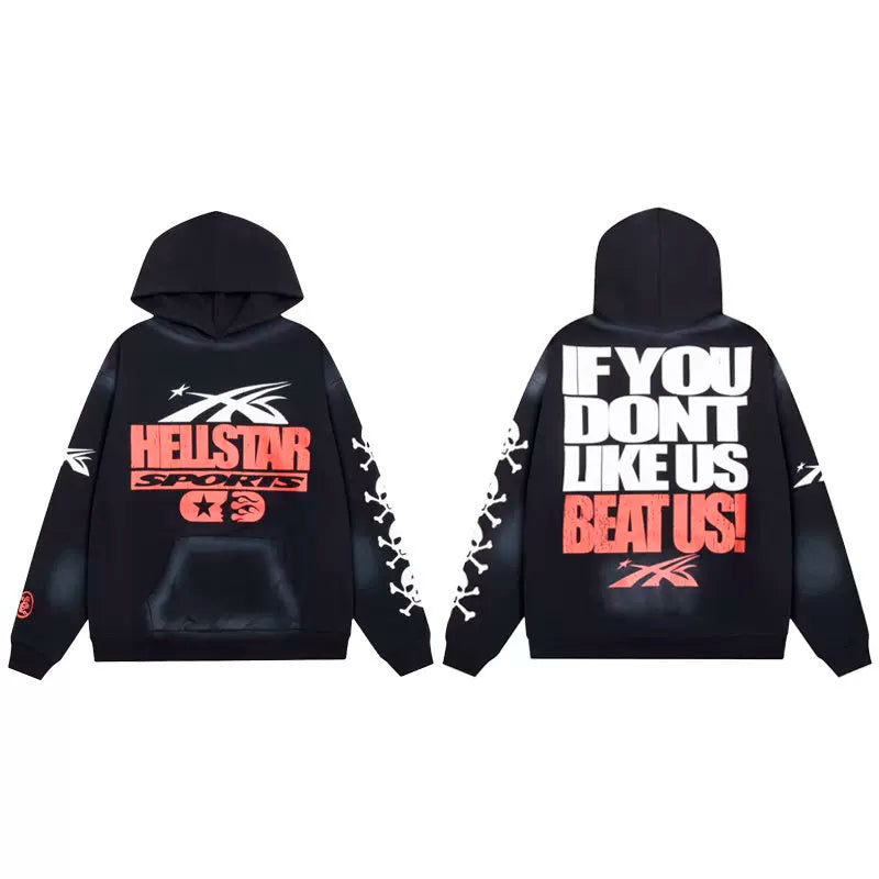 Hellstar American High Street Retro Loose Water Washed Vintage Men's and Women's VTG Hoodies Hoodies Hoodies Ins (14)