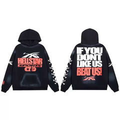 Hellstar American High Street Retro Loose Water Washed Vintage Men's and Women's VTG Hoodies Hoodies Hoodies Ins (14)
