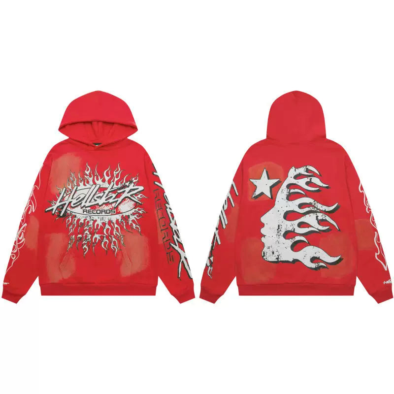 Hellstar American High Street Retro Loose Water Washed Vintage Men's and Women's VTG Hoodies Hoodies Hoodies Ins (28)
