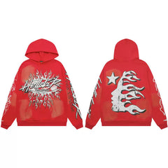 Hellstar American High Street Retro Loose Water Washed Vintage Men's and Women's VTG Hoodies Hoodies Hoodies Ins (28)