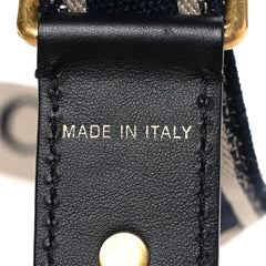 Canvas Embroidered Adjustable Shoulder Strap Blue