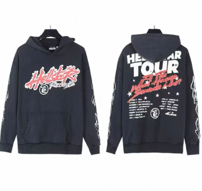 Hellstar Studios Records Tour Hoodie Faded Black