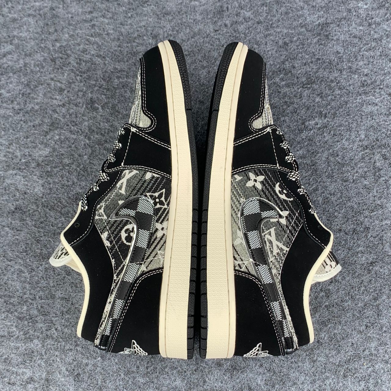 Custom Air Jordan 1 Low 'Noir Loom'