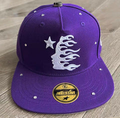 Hellstar Rhinestone Trucker Hat Navy (Snapback)