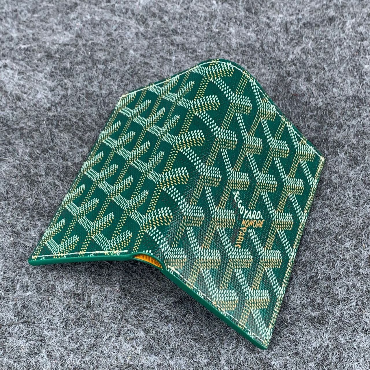 Goyard Canvas Saint Marc Card Wallet 'Green'