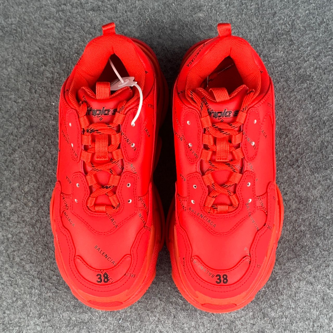 Balenciaga Triple S 'Allover Logo - Red'