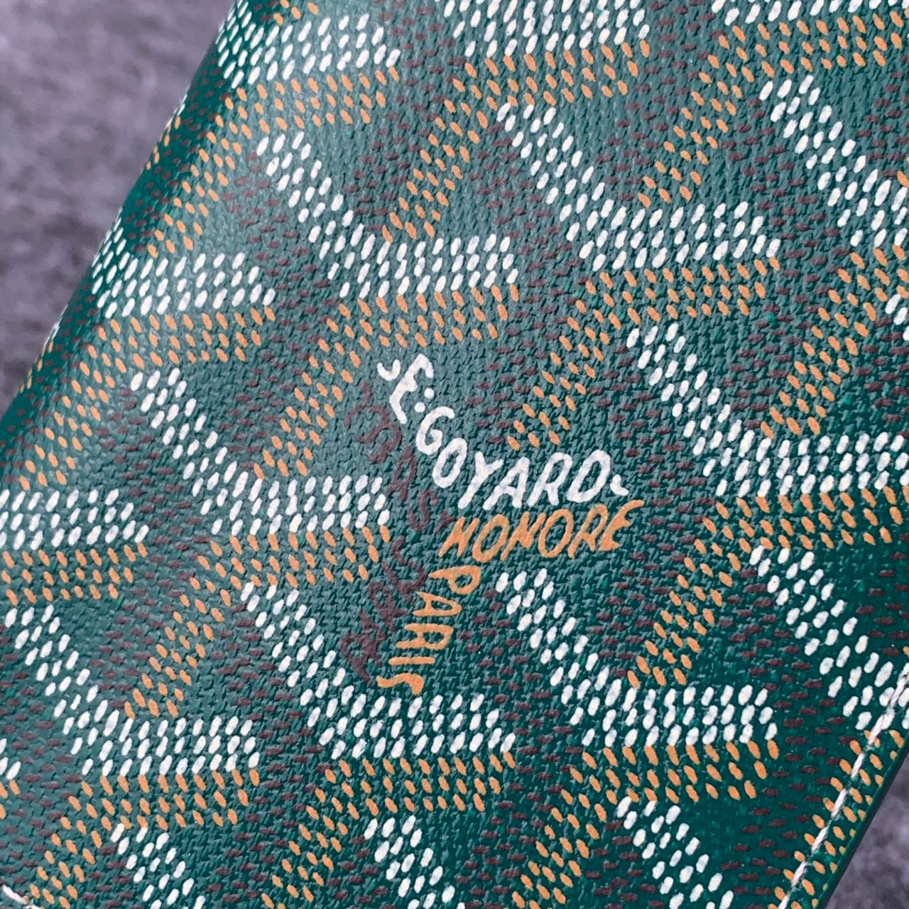 Goyard Canvas Saint Marc Card Wallet 'Green'