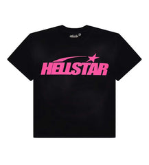 Hellstar Classic Logo Gel Tee Black/Pink