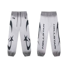 High quality Hellstar washed American retro straight tube micro trumpet long pants for men and women's bathroom, trendy (31)
