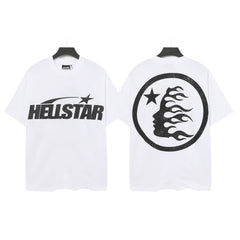 High weight HELLSTAR Hellstar American style trendy short sleeved graffiti vintage niche men's and women's t-shirts (2)