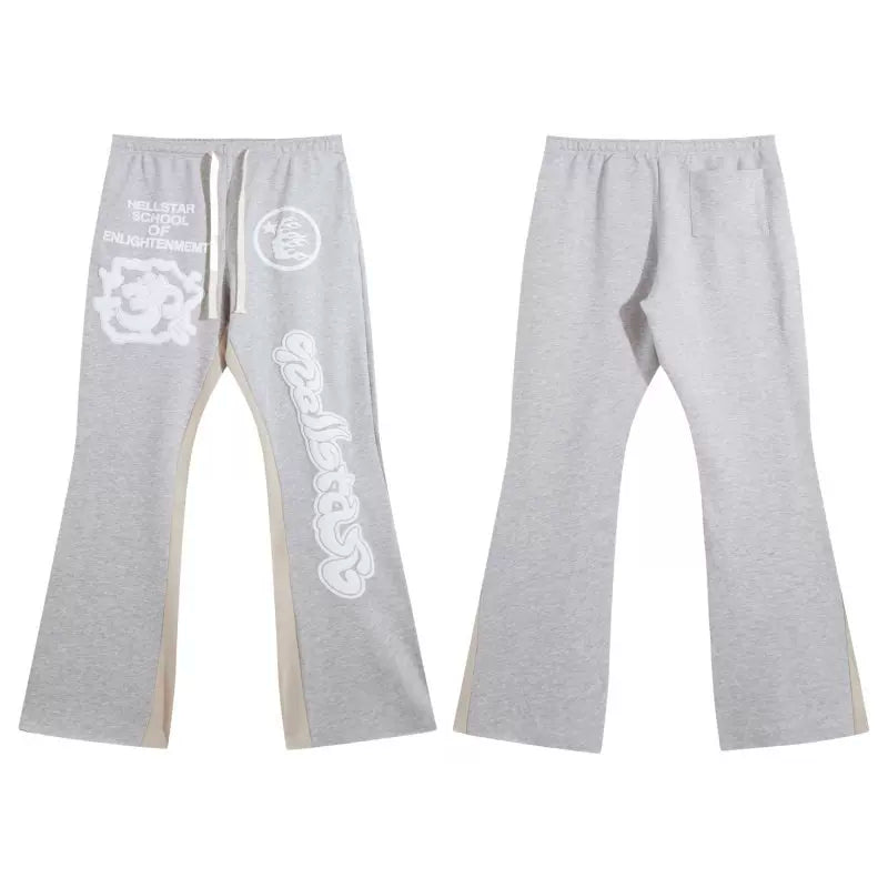 High quality Hellstar washed American retro straight tube micro trumpet long pants for men and women's bathroom, trendy (39)