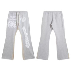 High quality Hellstar washed American retro straight tube micro trumpet long pants for men and women's bathroom, trendy (39)