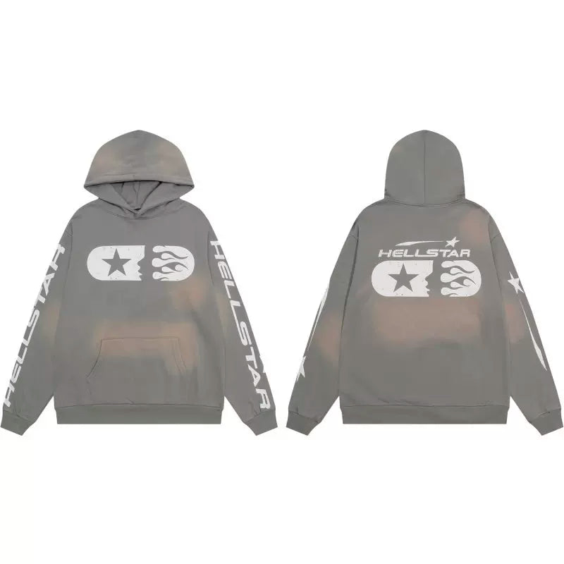 Hellstar American High Street Retro Loose Water Washed Vintage Men's and Women's VTG Hoodies Hoodies Hoodies Ins (24)