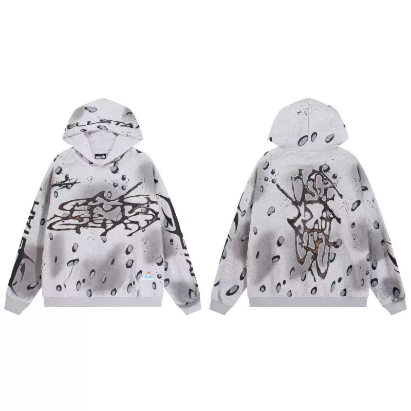 Hellstar American High Street Retro Loose Water Washed Vintage Men's and Women's VTG Hoodies Hoodies Hoodies Ins (47)