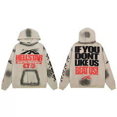 Hellstar American High Street Retro Loose Water Washed Vintage Men's and Women's VTG Hoodies Hoodies Hoodies Ins (13)