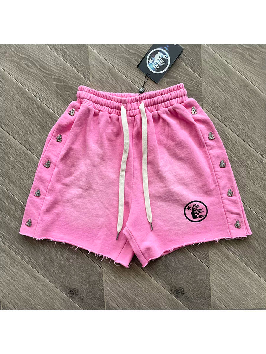 Hellstar Studios shorts ins, same European and American style casual sports men's and women's wash shorts (2)