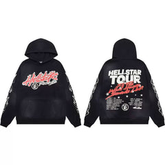 Hellstar American High Street Retro Loose Water Washed Vintage Men's and Women's VTG Hoodies Hoodies Hoodies Ins (27)