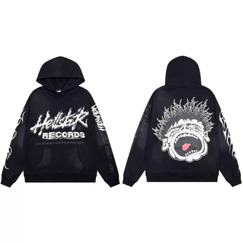 Hellstar American High Street Retro Loose Water Washed Vintage Men's and Women's VTG Hoodies Hoodies Hoodies Ins (37)
