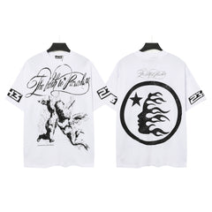 High weight HELLSTAR Hellstar American style trendy short sleeved graffiti vintage niche men's and women's t-shirts (7)