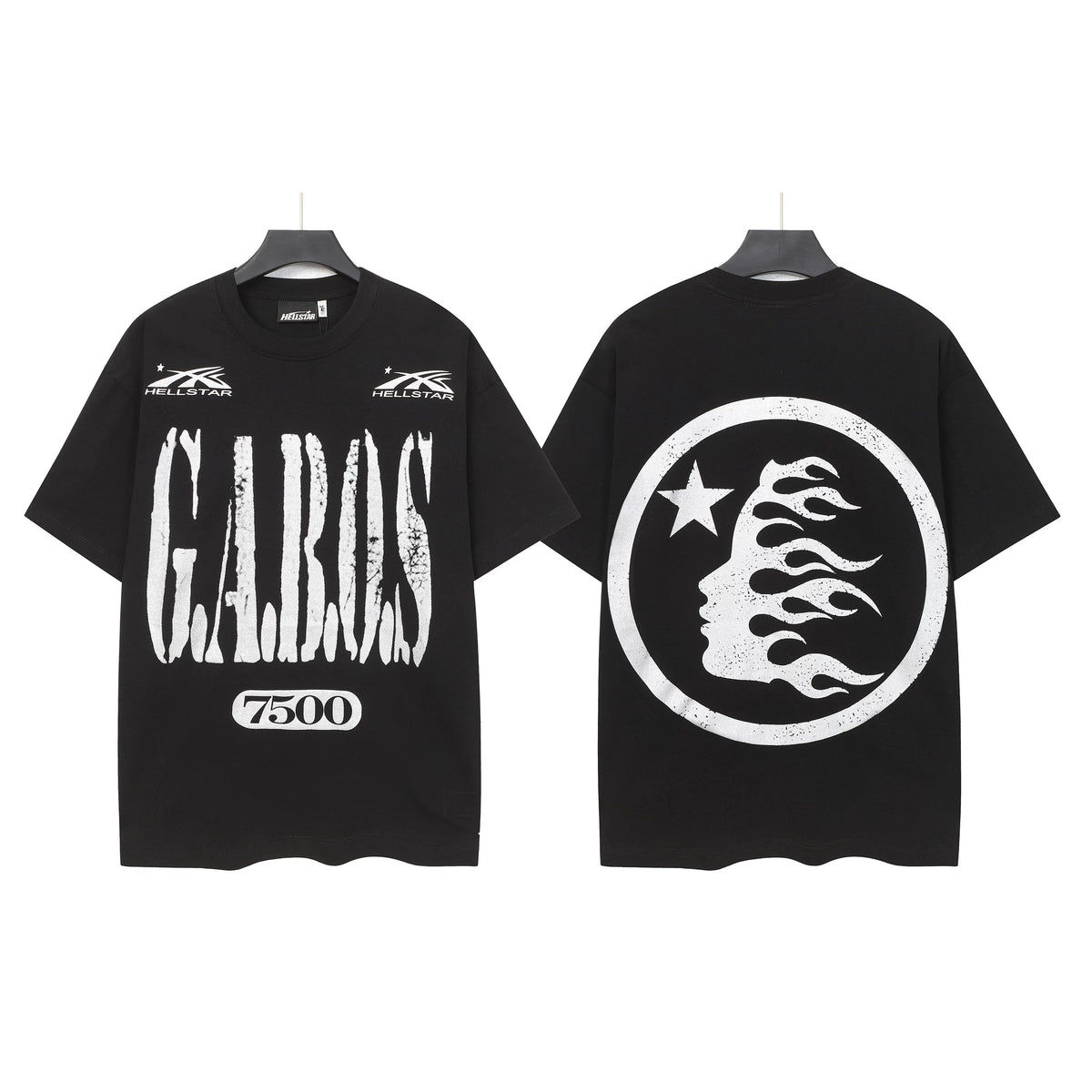 High weight HELLSTAR Hellstar American style trendy short sleeved graffiti vintage niche men's and women's t-shirts (5)