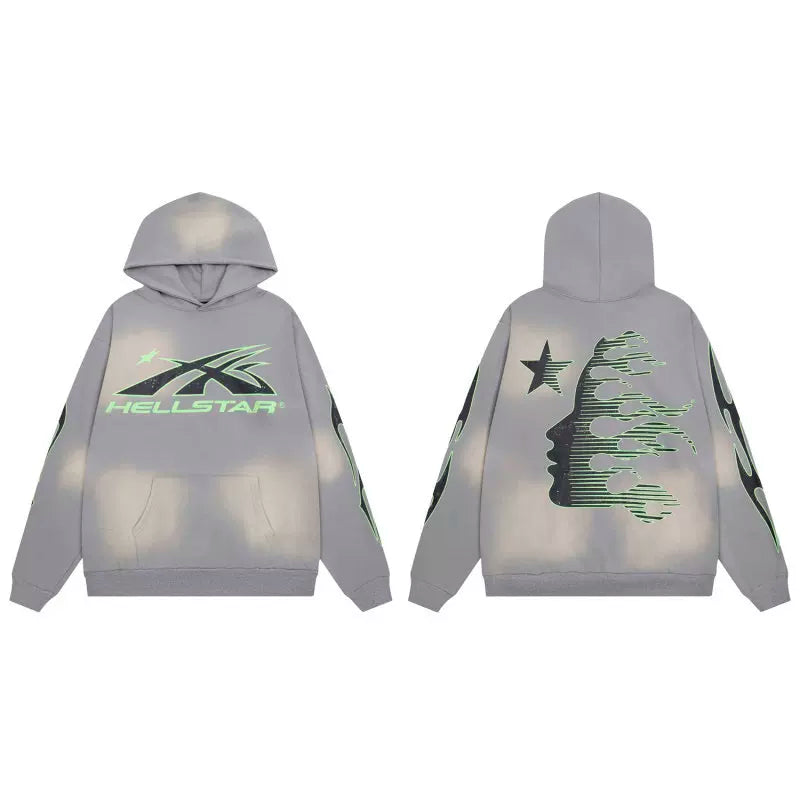 Hellstar American High Street Retro Loose Water Washed Vintage Men's and Women's VTG Hoodies Hoodies Hoodies Ins (22)