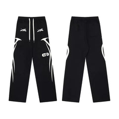High quality Hellstar washed American retro straight tube micro trumpet long pants for men and women's bathroom, trendy (8)