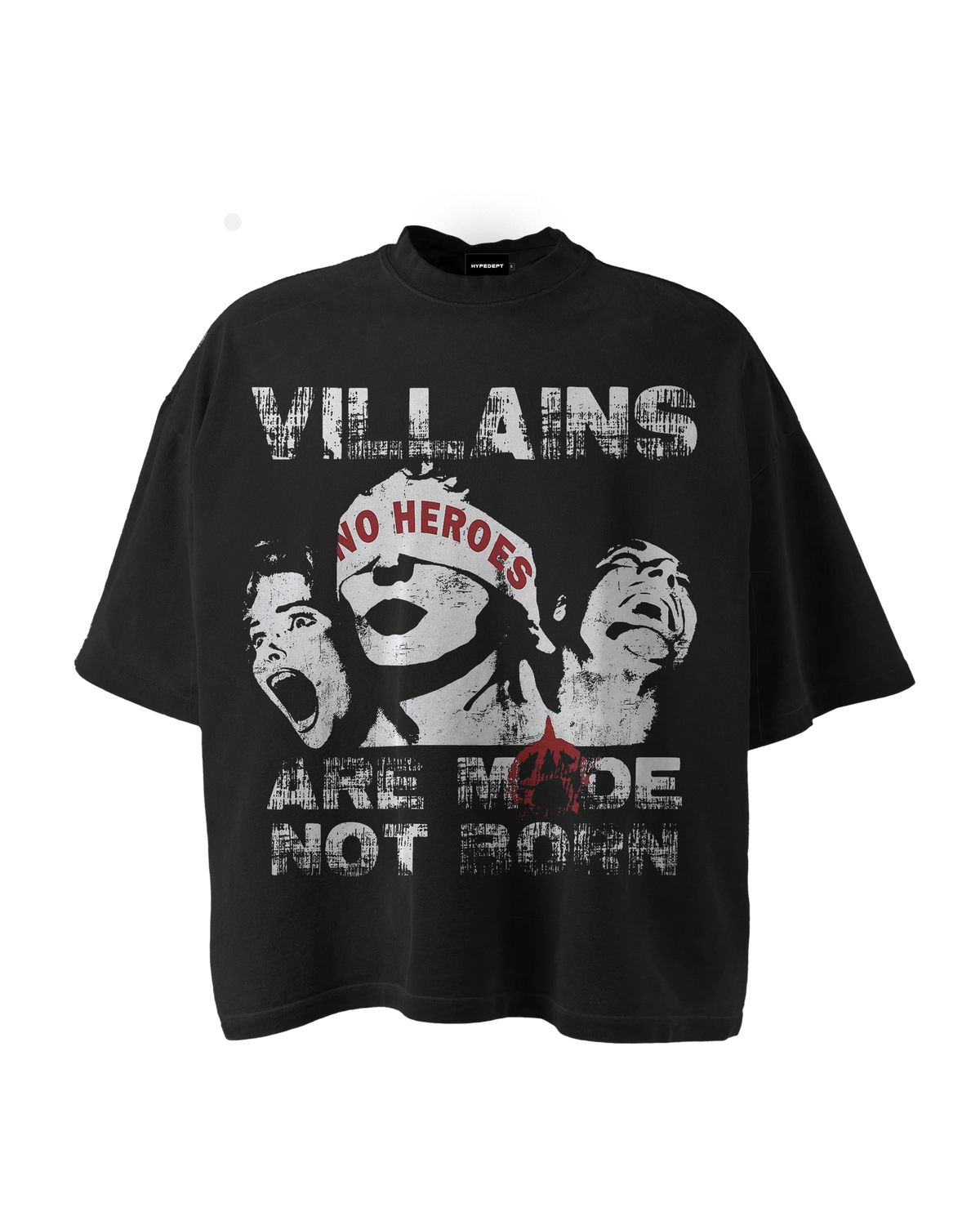 'NO HEROES' GRAPHIC TEE